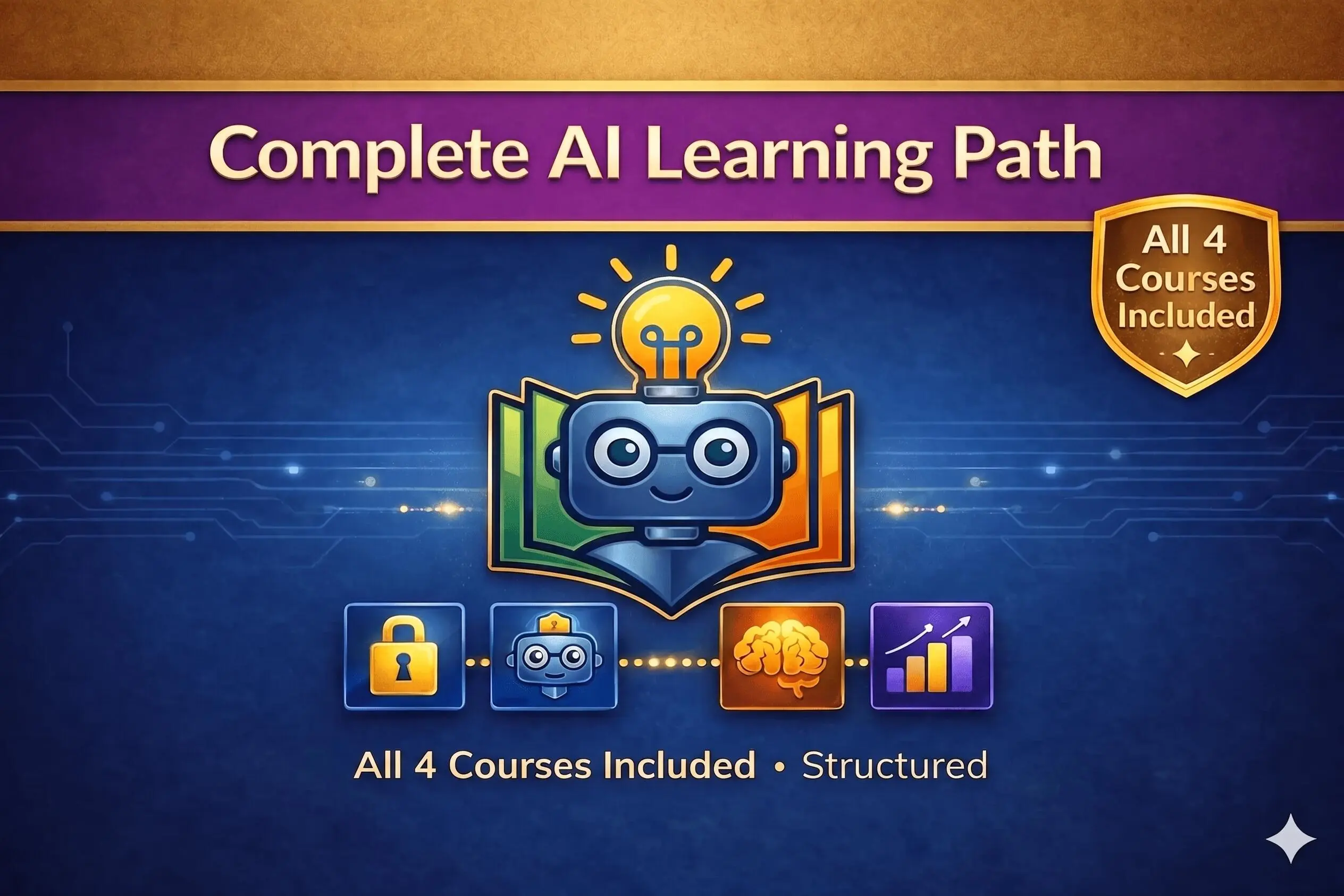 The Complete AI Learning Path - all 4 AI Beginner Academy courses in one structured bundle